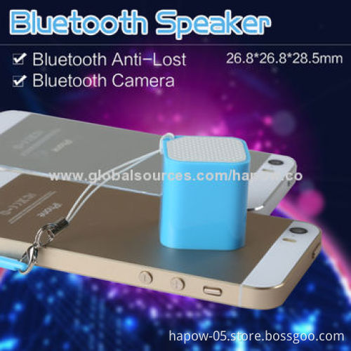 World's Smallest Bluetooth Mini Speaker with Self Snapshot and Key Finder, Good for Promotional Gift